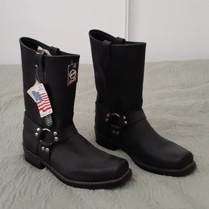 mens size 14 black leather boots
